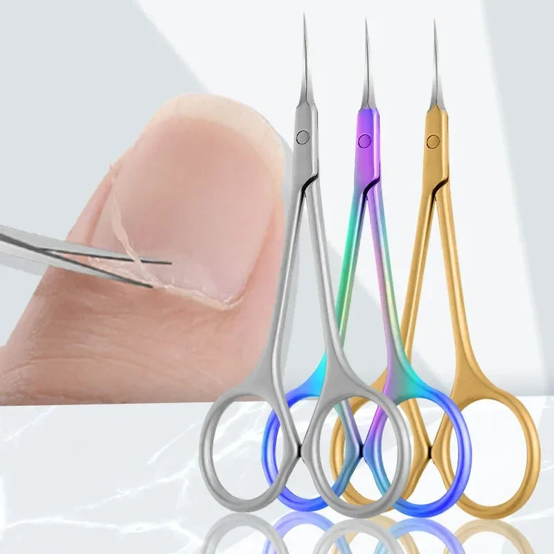 vvocci Curved Tip Cuticle Scissors – Stainless Steel Dead Skin Remover