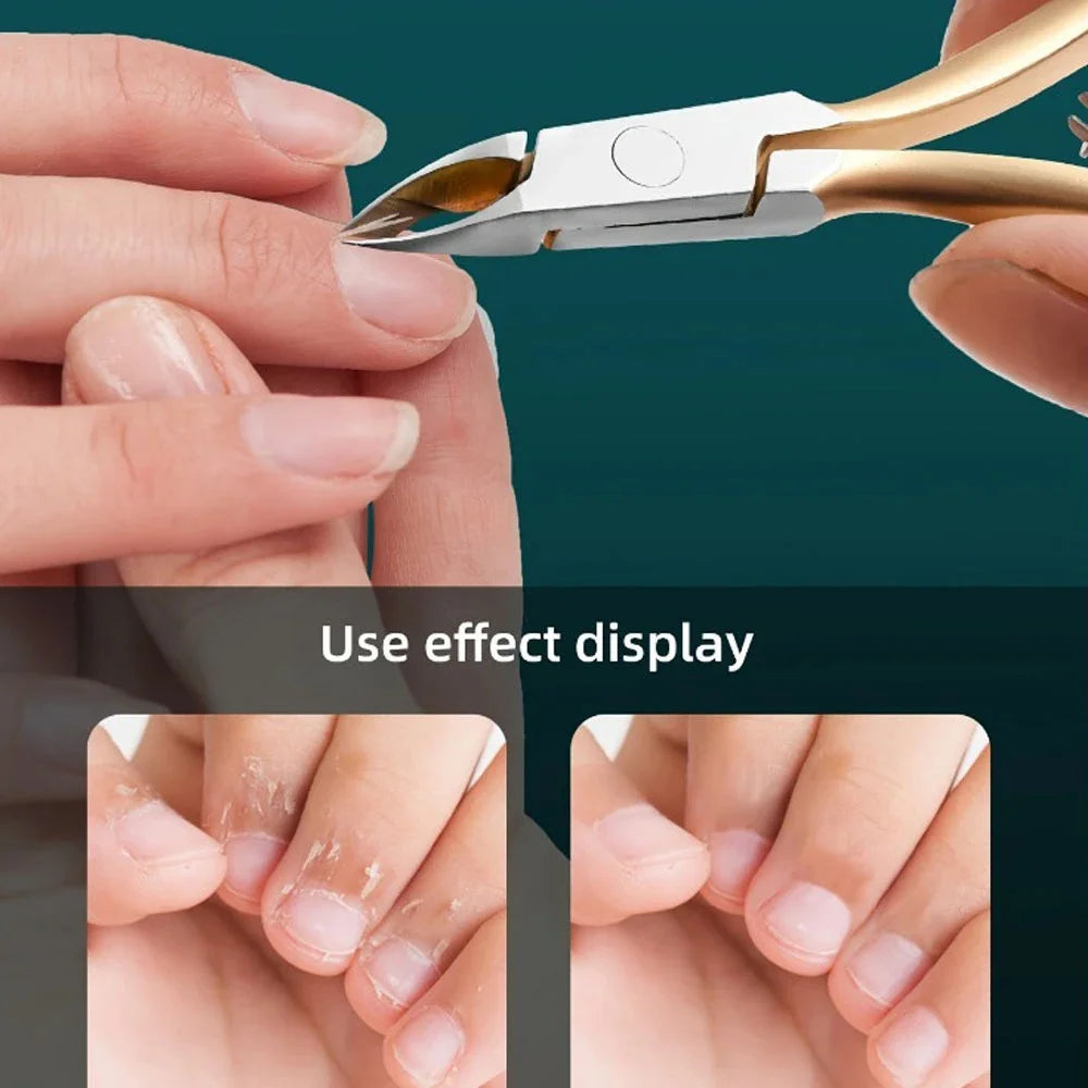 Golden Super Sharp Cuticle Scissors – Precision Pointed Jaw Nipper