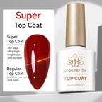 BORN PRETTY Base Gel & Super Top Coat Set – 10ml Long-Lasting UV LED Gel Polish