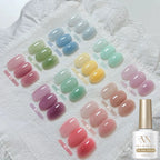 MAINEL Energy Candy Whitening Jelly Gel – Ice-Transparent Nude Nail Polish