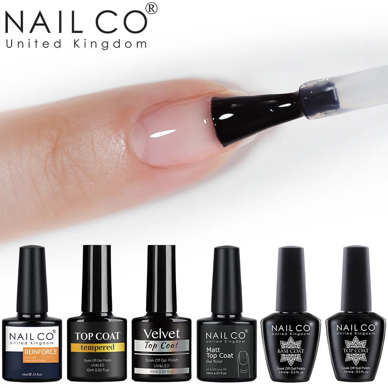 NAILCO Tempered Top Coat – Matte, Base, Blooming & Reinforce Gel Range