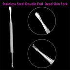 Double-Ended Stainless Steel Cuticle Pusher & Dead Skin Scraper