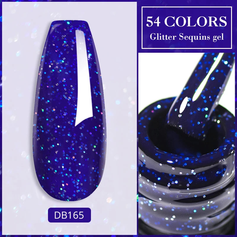 Mtssii Glitter Sequins Gel Nail Polish – Sparkling Soak-Off UV/LED Gel