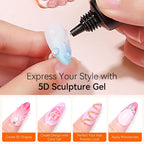 BORN PRETTY Clear 5D Sculpting Gel – Embossing & Carving Nail Art Gel