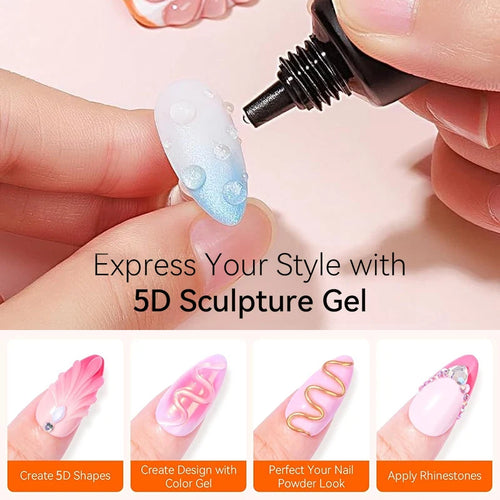 BORN PRETTY Clear 5D Sculpting Gel – Embossing & Carving Nail Art Gel
