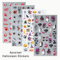 5D Embossed Nail Art Stickers – Floral, Lace & Halloween Textured Decals