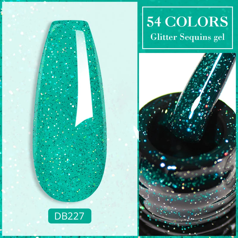 Mtssii Glitter Sequins Gel Nail Polish – Sparkling Soak-Off UV/LED Gel