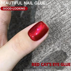 MAFANAILS Christmas Red Cat's Eye Gel Nail Polish – Sparkling Ruby Magnetic Gel