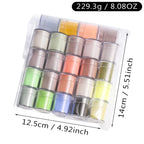 24-Piece Acrylic Powder Set – Multi-Color Crystal Pigment Nail Extension Powder