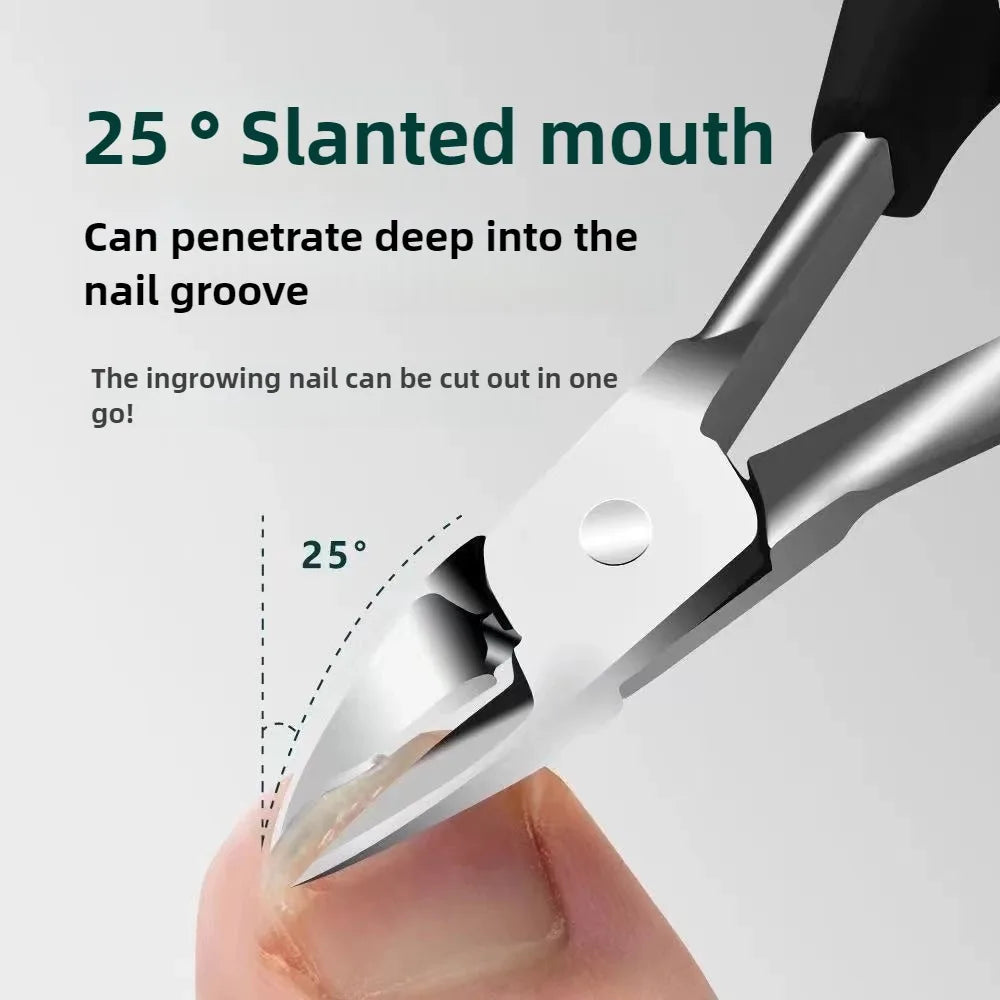 Professional Curved-Blade Toenail Clipper – Ingrown & Thick Nail Cutter