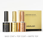 VENALISA HEMA/TPO-Free Nail Gel Polish VIP Kit – Ultra Glossy Diamond Top Coat