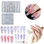 3D Mini Silicone Nail Mold – Butterfly, Flower & Shell Stamping Plate