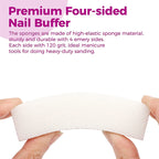 White Sponge Nail Buffer Blocks – 120 Grit Professional Sanding & Polishing Tool