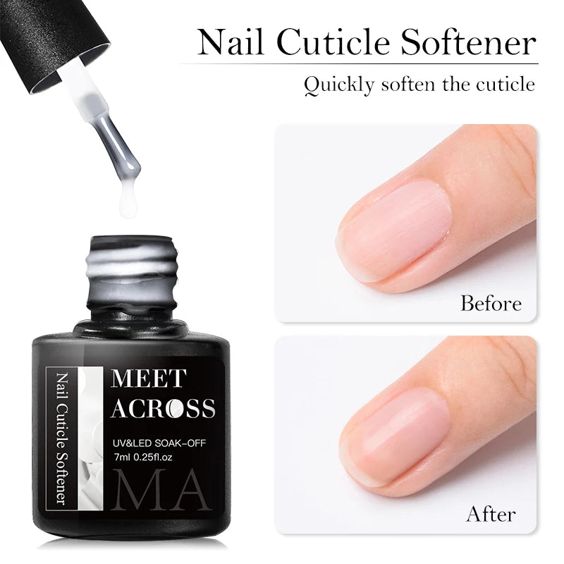 MEET ACROSS Cuticle Softener & Exfoliator – 7ml Cuticle Remover