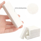 White Sponge Nail Buffer Blocks – 120 Grit Professional Sanding & Polishing Tool