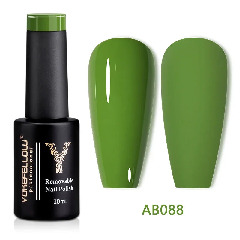 YOKEFELLOW 10ML Glow in the Dark Gel Nail Polish Luminous Neon Gel Polish Summer Semi Permanent Soak Off Nail Art UV Varnish