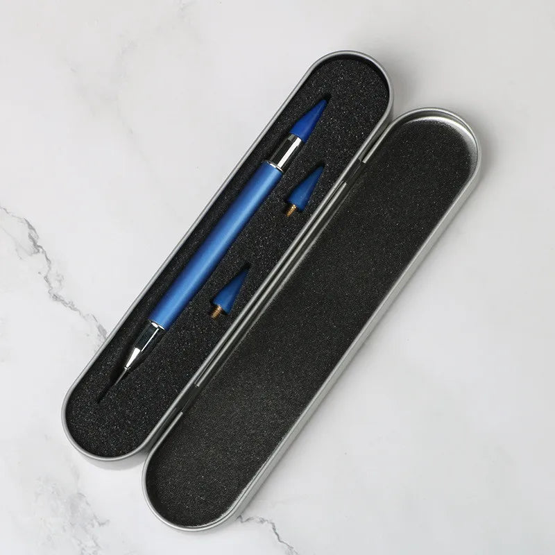 Dual-Ended Rhinestone Picker Pen – Wax Dotting Tool with 2 Replaceable Heads