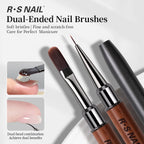 RSNAIL Dual-Ended Nail Builder Brush – Silicone Carving Pen for UV Gel Nail Design