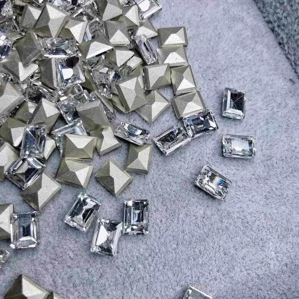 K9 Glass Crystal Nail Rhinestones – Dazzling Diamond-Like Flatback Gems, 50 Pieces