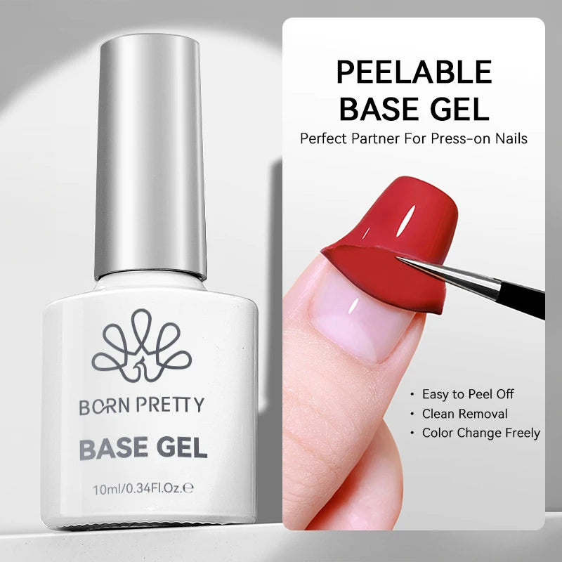 BORN PRETTY 10ml Base Gel Super Top Coat Gel Nails Polish 2pcs Set Gel Polish Semi-permanent Long Lasting LED UV Gel Nail Polish