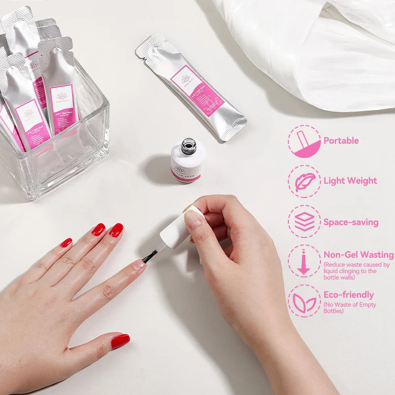 BORN PRETTY 6-in-1 Nail Glue Gel – Base, Extension & Reinforcement Gel, 15g