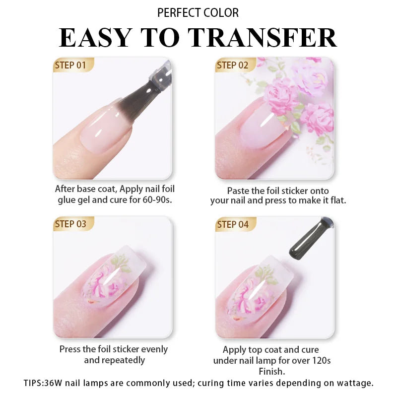 Perfect Color Nail Foil Glue Gel Line – Foil Glue & Top Coats, 8ml