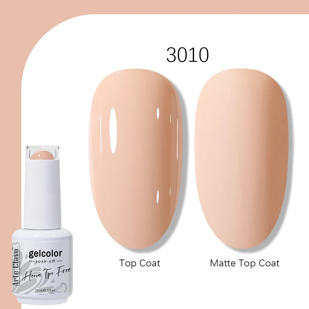 Arte Clavo Gel Nail Polish 400 Colors15ml Semi Permanent Gel Varnish Base Top Coat Nail Art Manicure Soak Off LED UV Salon Gel