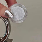 HotPress Silver White Aurora Mirror Chrome Nail Powder – High-Gloss Pigment