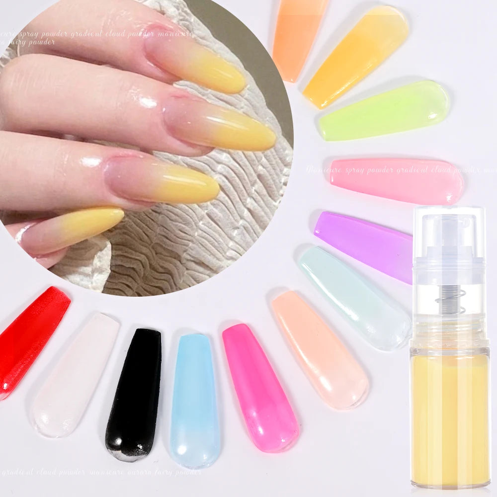 12styles Nail Art Spray Powder Color Gradient Ombre Spray For Nail Create A Few Seconds To Achieve A Gradient Effect Pigment|
