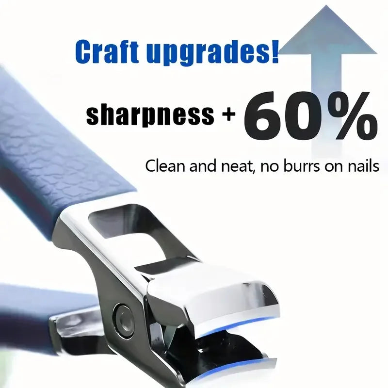 Stainless Steel Nail Clipper with Anti-Splash Cover – Sharp Trimmer, Concave Blade