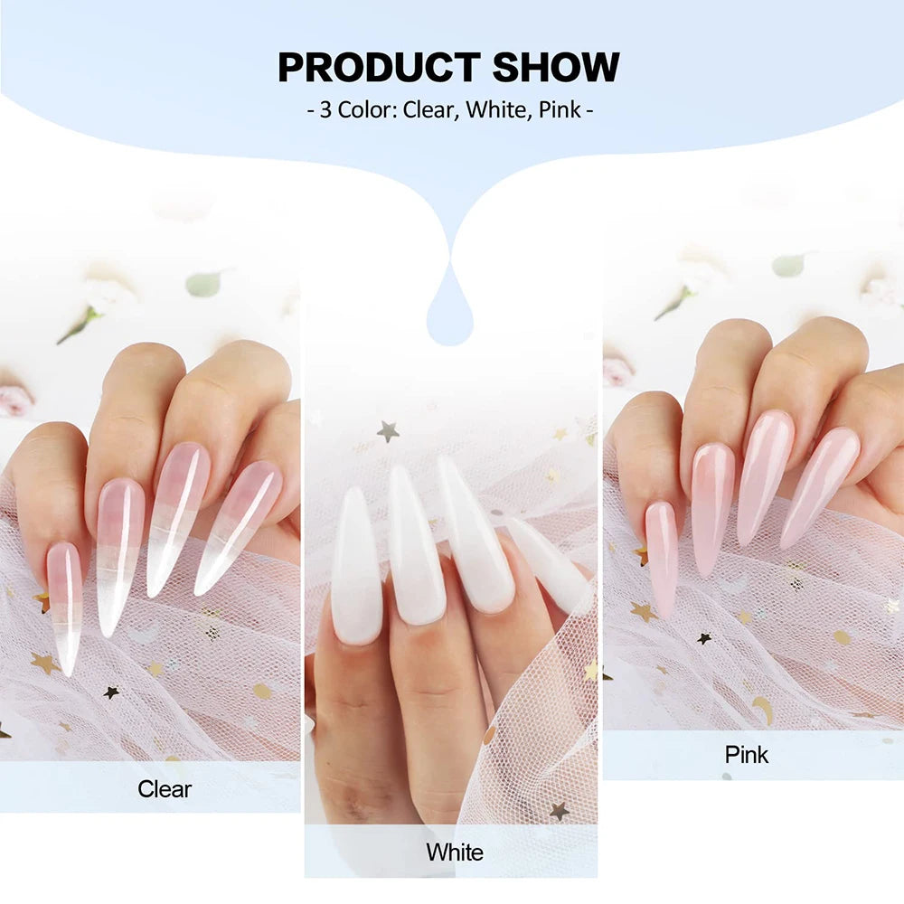 MAFANAILS Crystal Monomer Liquid & Brush Kit – Acrylic Powder & Nail Cup Set, 8pcs