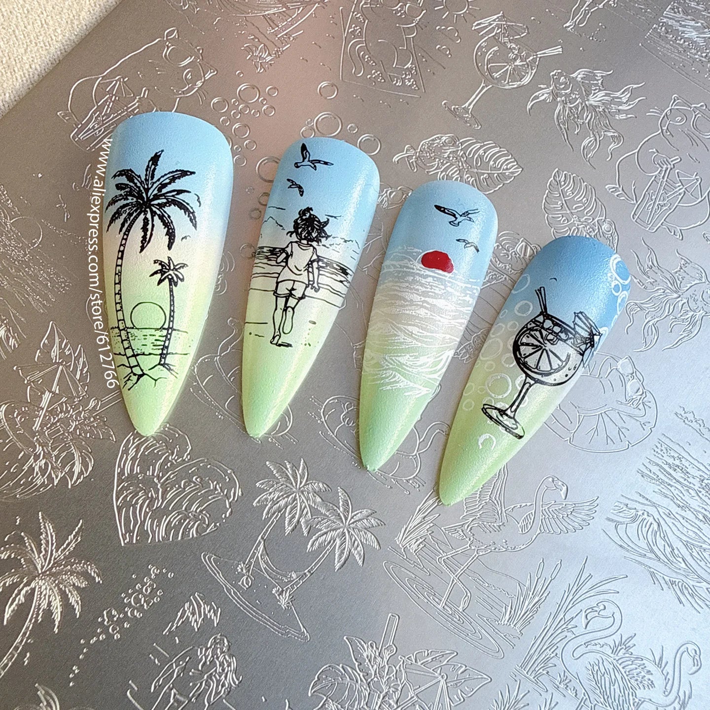 XMQ Summer & Holiday Nail Stamping Plate – Seasonal Image Template