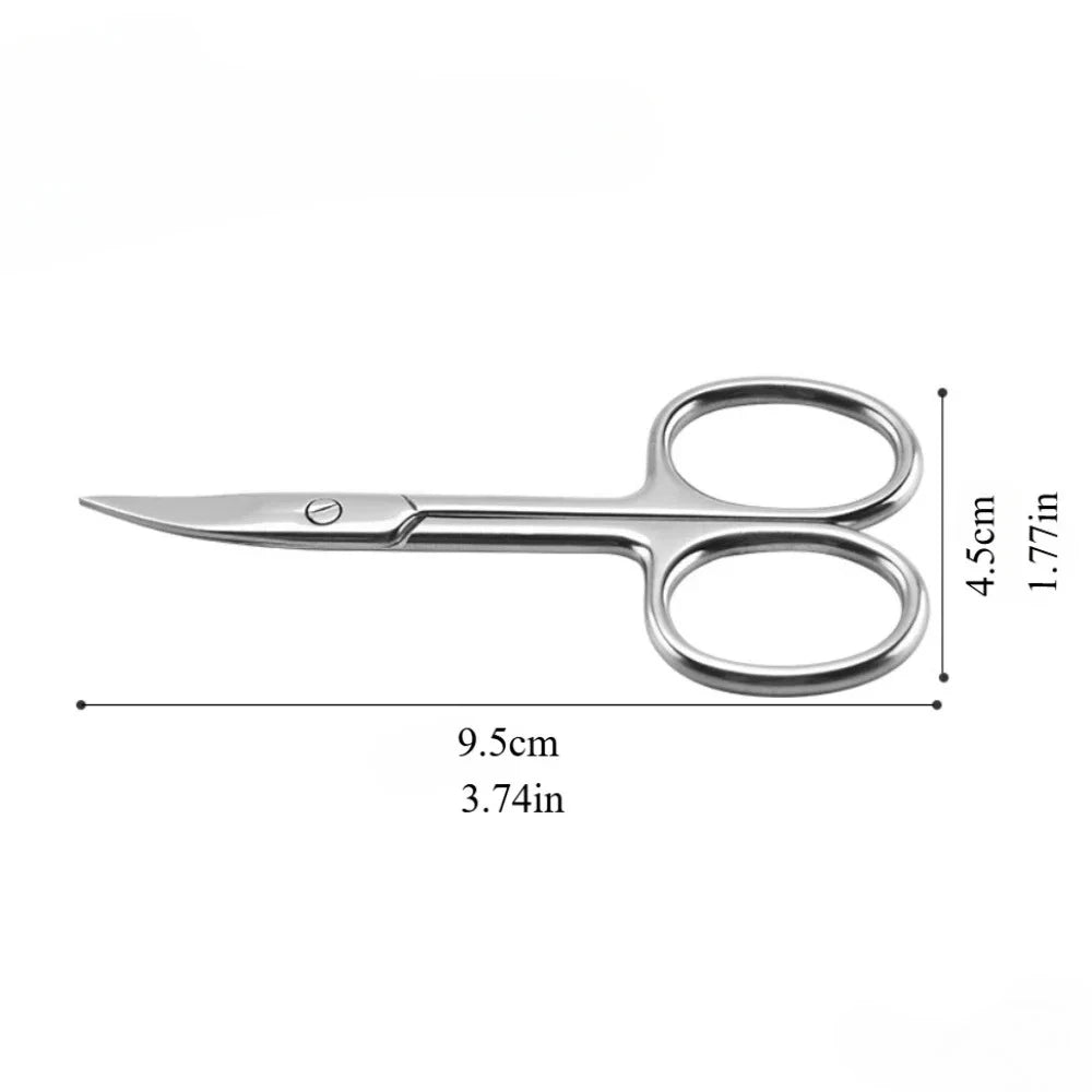 Multi-Function Cuticle Scissors – Stainless Steel Curved Tip Trimmer