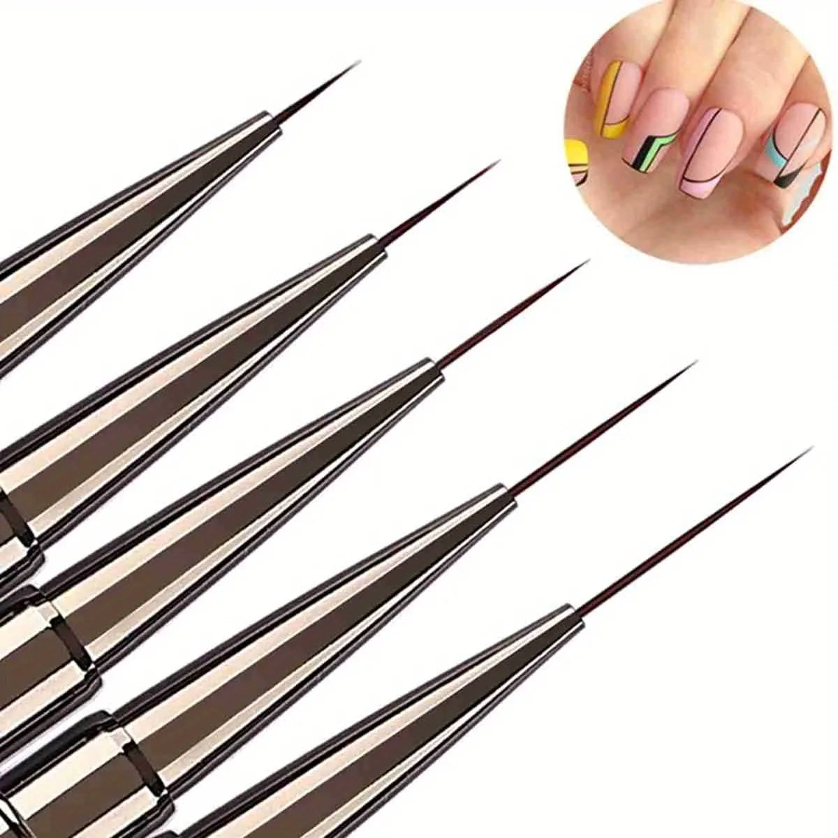 FUMOSIK Nail Art Liner Brushes – Hand-Painted Drawing Pens for Acrylic & UV Gel