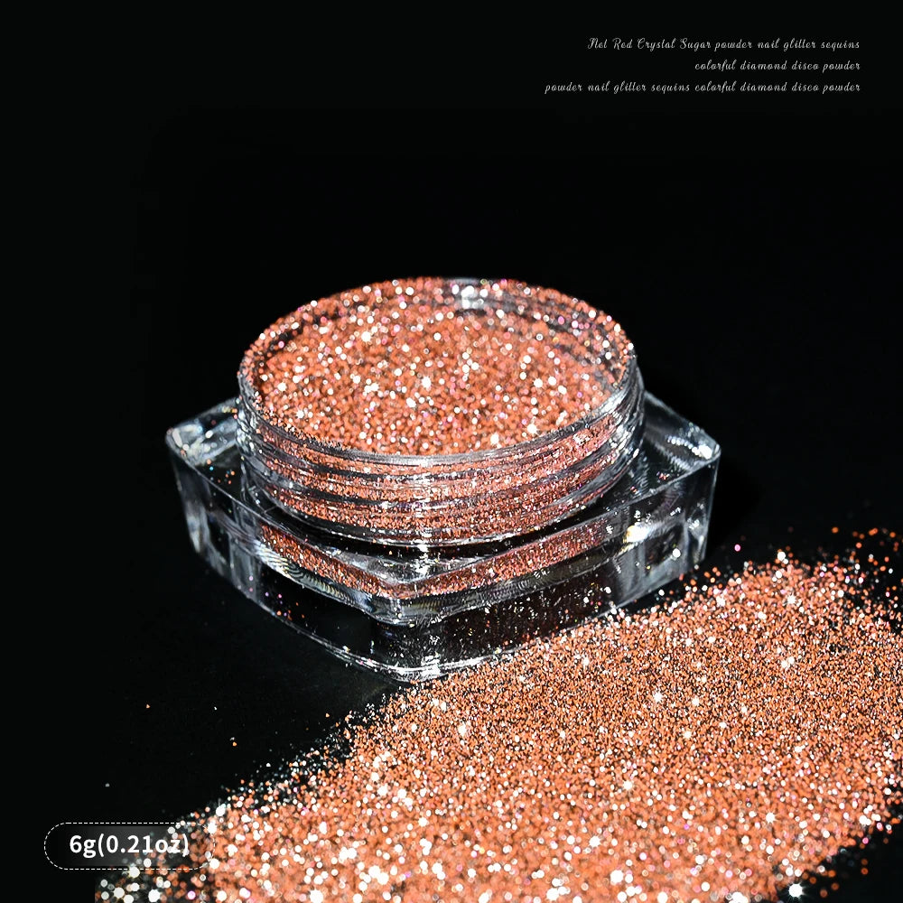 1Jar Moonlight Pearl Pink Gradient Nail Glitter Chrome Nail Powder Aurora Blusher Rubbing Dust Shell Mirror Pigment Nail Art Dec