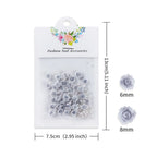 3D Rose Flower Nail Charms – Pink Pearl Beads, Valentine's Nail Art Decoration