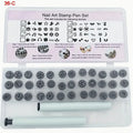 Nail Art Stamp Pen Set – DIY Graffiti & Flower Stamper with Storage Box, 12/36pcs