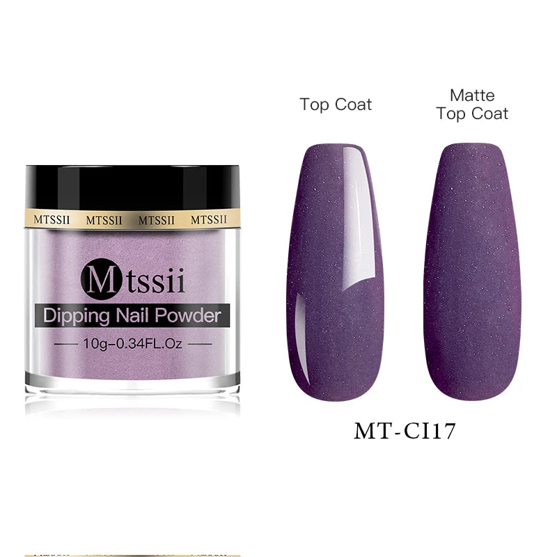 Mtssii 5/10g Dipping Nail Powder Gradient French Nails Nude Pink Glitter Powder Nature Dry Without Lamp Cure Nail Art Decoration