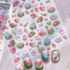 5D Summer Nail Art Stickers – Watermelon, Ice Cream & Bowknot Jelly Decals