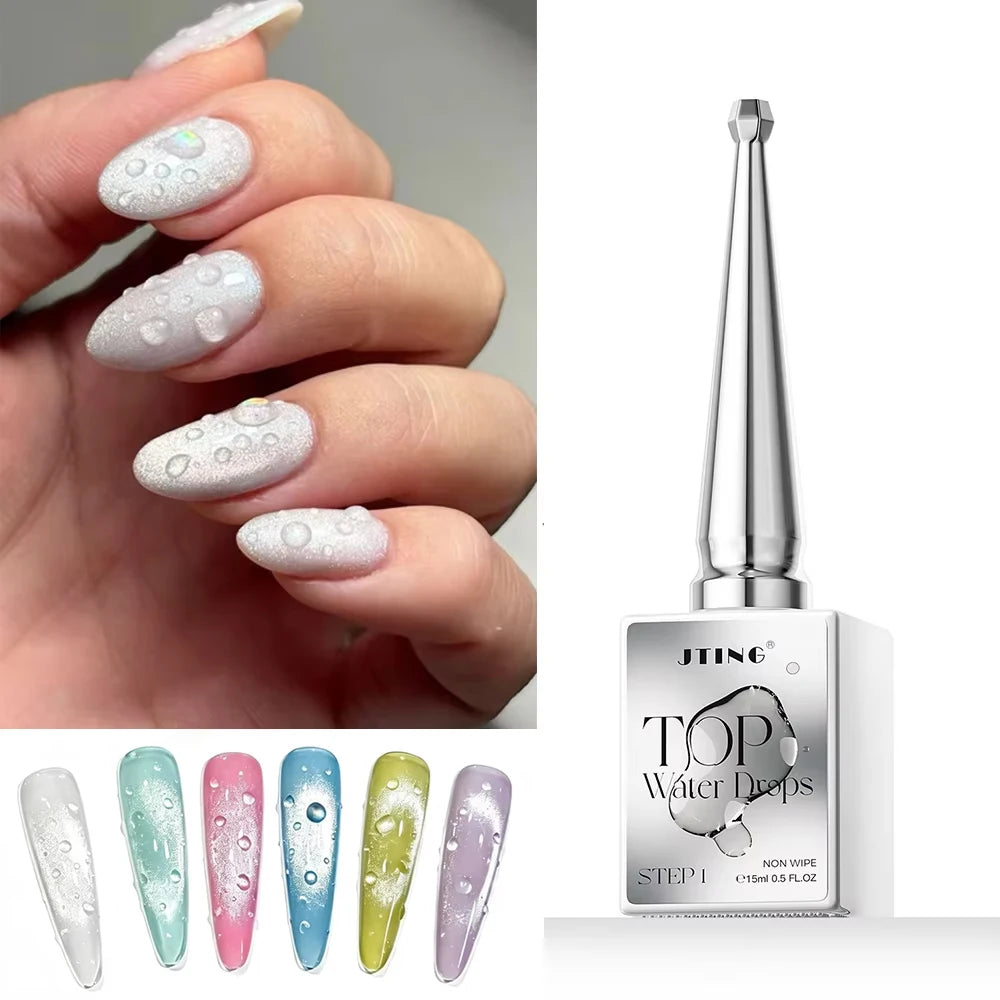 MAFANAILS 3D Water Droplet Top Coat – Clear Summer Nail Art Gel