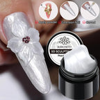 BORN PRETTY Pearl White 3D Sculpting Gel – Non-Sticky Carving & Shaping Gel