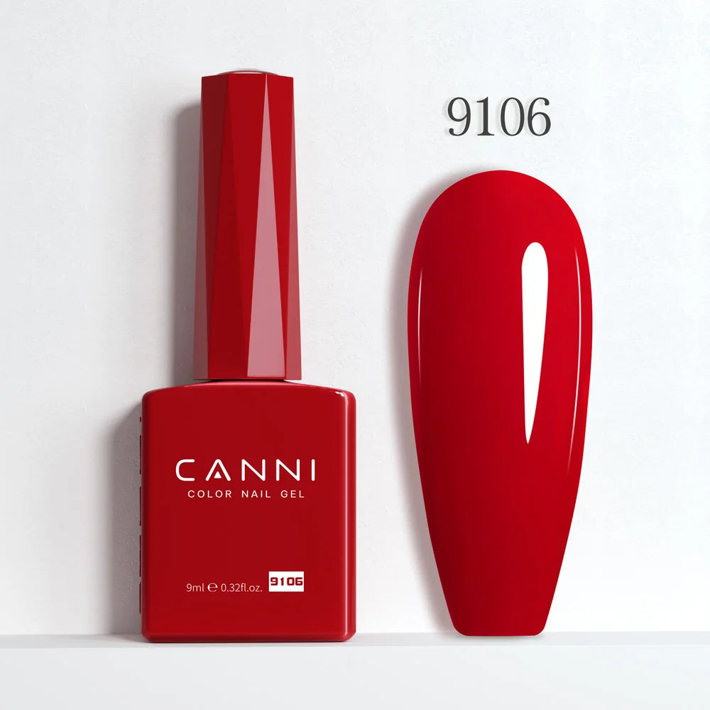 CANNI 9ml Gel Nail Polish 144Colors HEMA/TPO FREE Gorgeous Color Full Coverage Soak Off UV LED Semi Permanent Gel Varnish  Nails