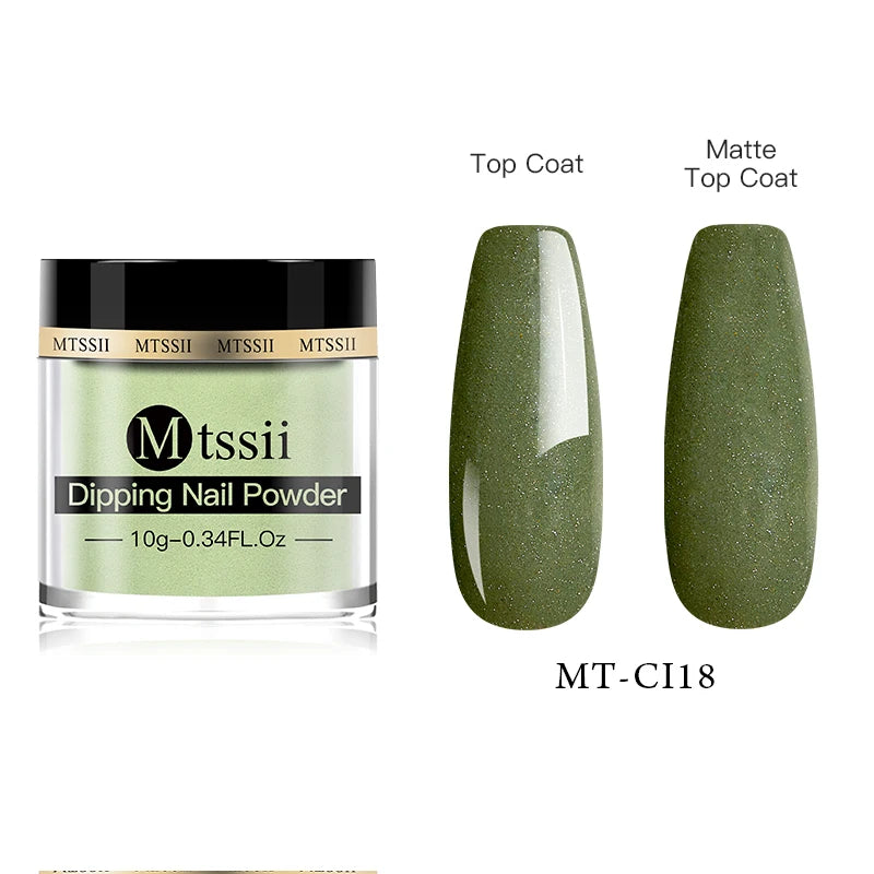 Mtssii 5/10g Dipping Nail Powder Gradient French Nails Nude Pink Glitter Powder Nature Dry Without Lamp Cure Nail Art Decoration