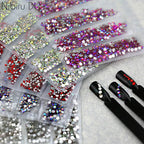 Multi-Size Glass Nail Rhinestones – Pre-Sorted Crystal Charm Set, SS4–SS12