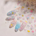 NAILFYOU Koi & Mermaid Soft Relief Nail Stickers – Summer Beach Sea Life Decals