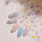 NAILFYOU Koi & Mermaid Soft Relief Nail Stickers – Summer Beach Sea Life Decals