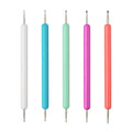 JEARLYU 2-Way Nail Dotting Pen Set – Carving & Drawing Tools, 5 Pieces