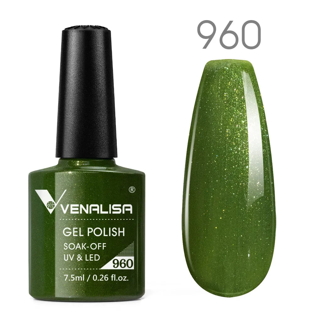 VENALISA Nail Gel Polish Range – No-Wipe Top, Matte Top & Base Coat, 100+ Colors