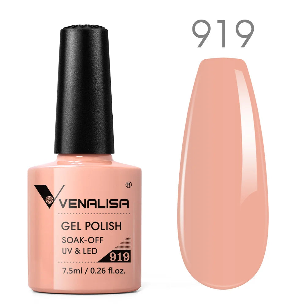 VENALISA Nail Gel Polish Range – No-Wipe Top, Matte Top & Base Coat, 100+ Colors