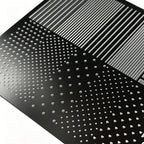Polka Dot & Line Stripes Nail Stamping Plate – Multi-Size Pattern Template
